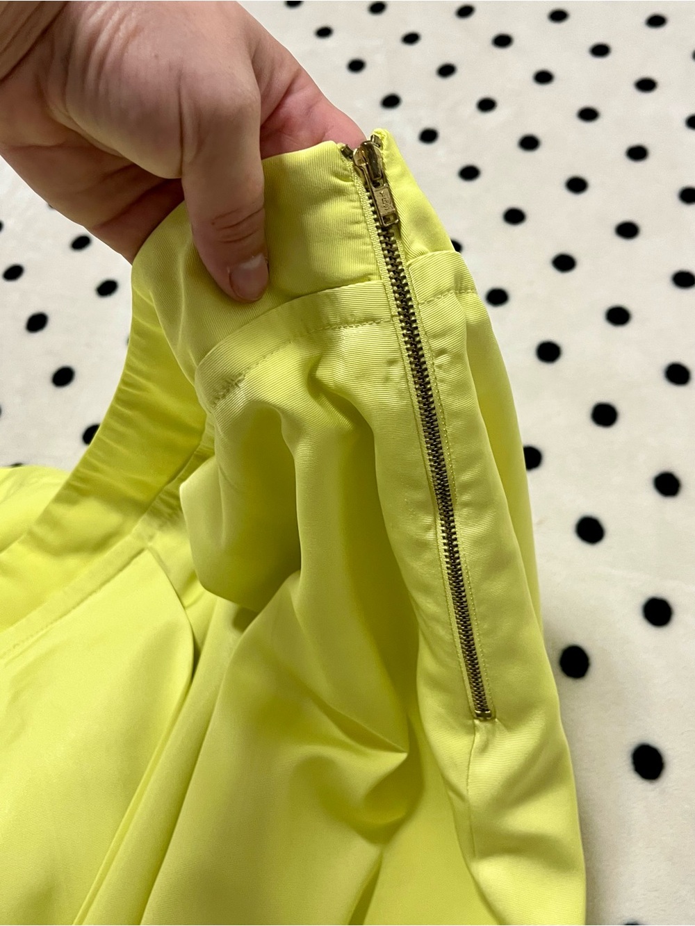 Worthington Neon Yellow Pleated A-Line Skirt Size 12 - Picture 12 of 12